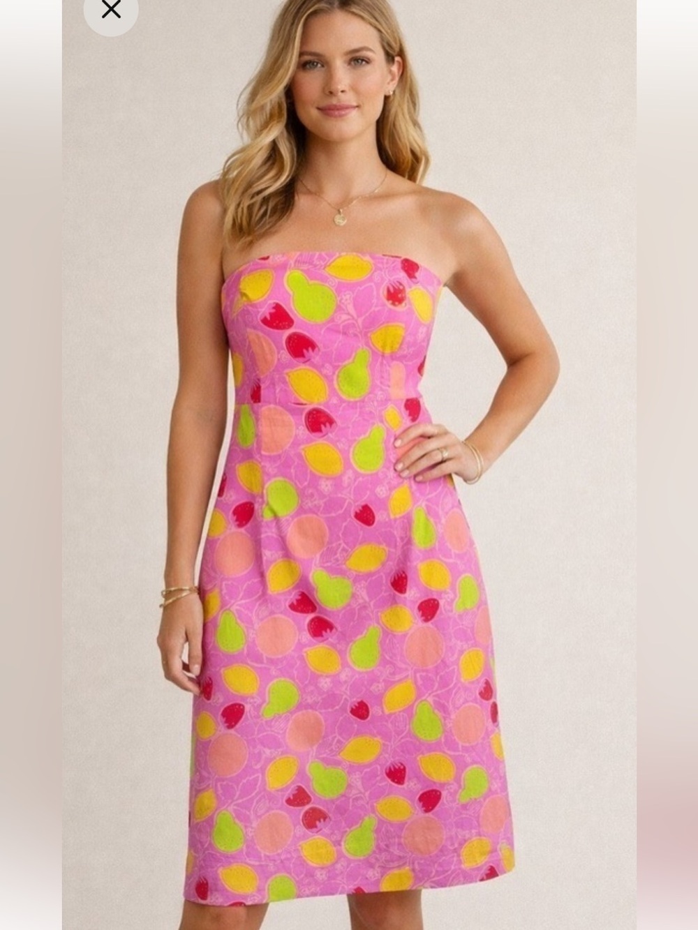 Lilly Pulitzer 🌻Women’s Pink Fruit-Print A-Line Skirt